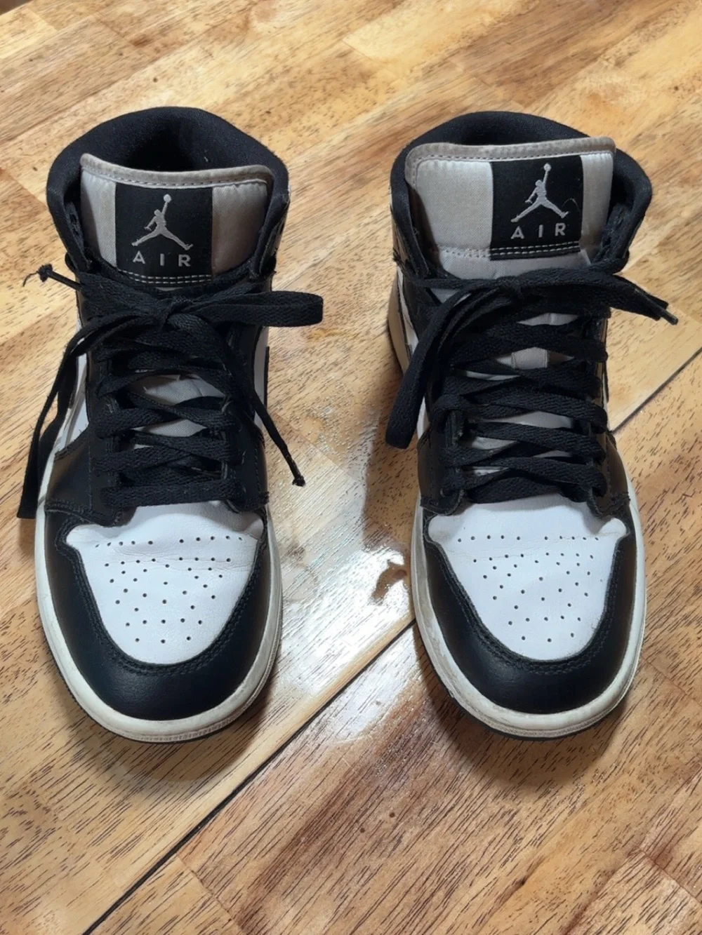 Jordan Black and White High-Top Sneakers